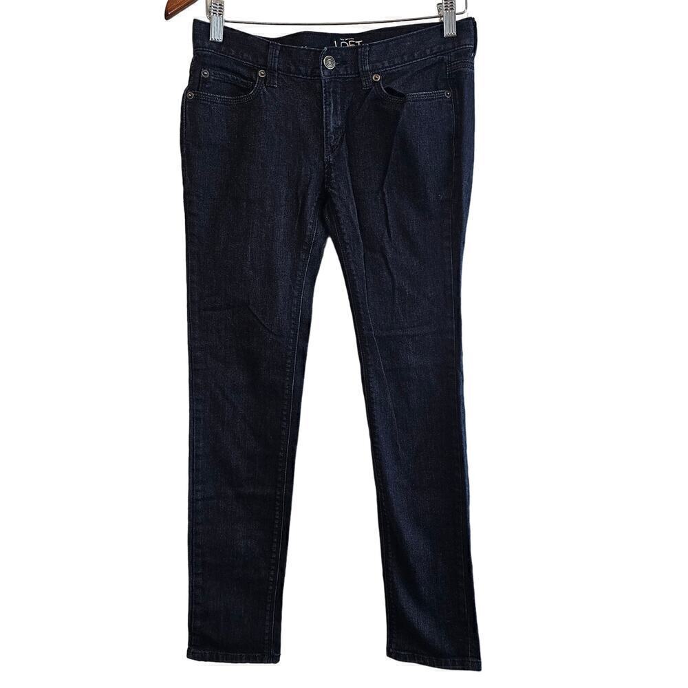 Ann Taylor Loft Jeans Womens Size 4P Modern Skinny Blue Dark Wash Mid Rise